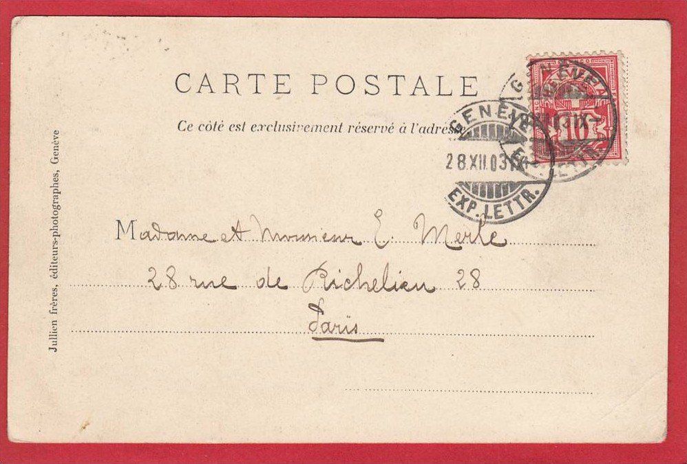 Cartoline postali: LAUSANNE MARCHÉ DE LA RIPONNE 1903 – Usato da Grüningen venduto da Kartenlaube 1