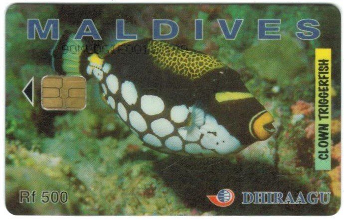 Telefon- & Taxkarten: Telefonkarte Malediven Clown Triggerfish – Gebraucht aus Zürich von Tolima194