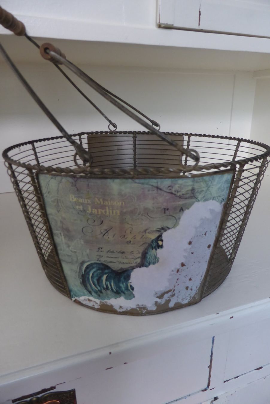 Altro per la casa: Vintage - Drahtkorb mit Holzhenkel - Blumenkorb - Dekokorb – Usato da Brunnadern venduto da vapiano 1