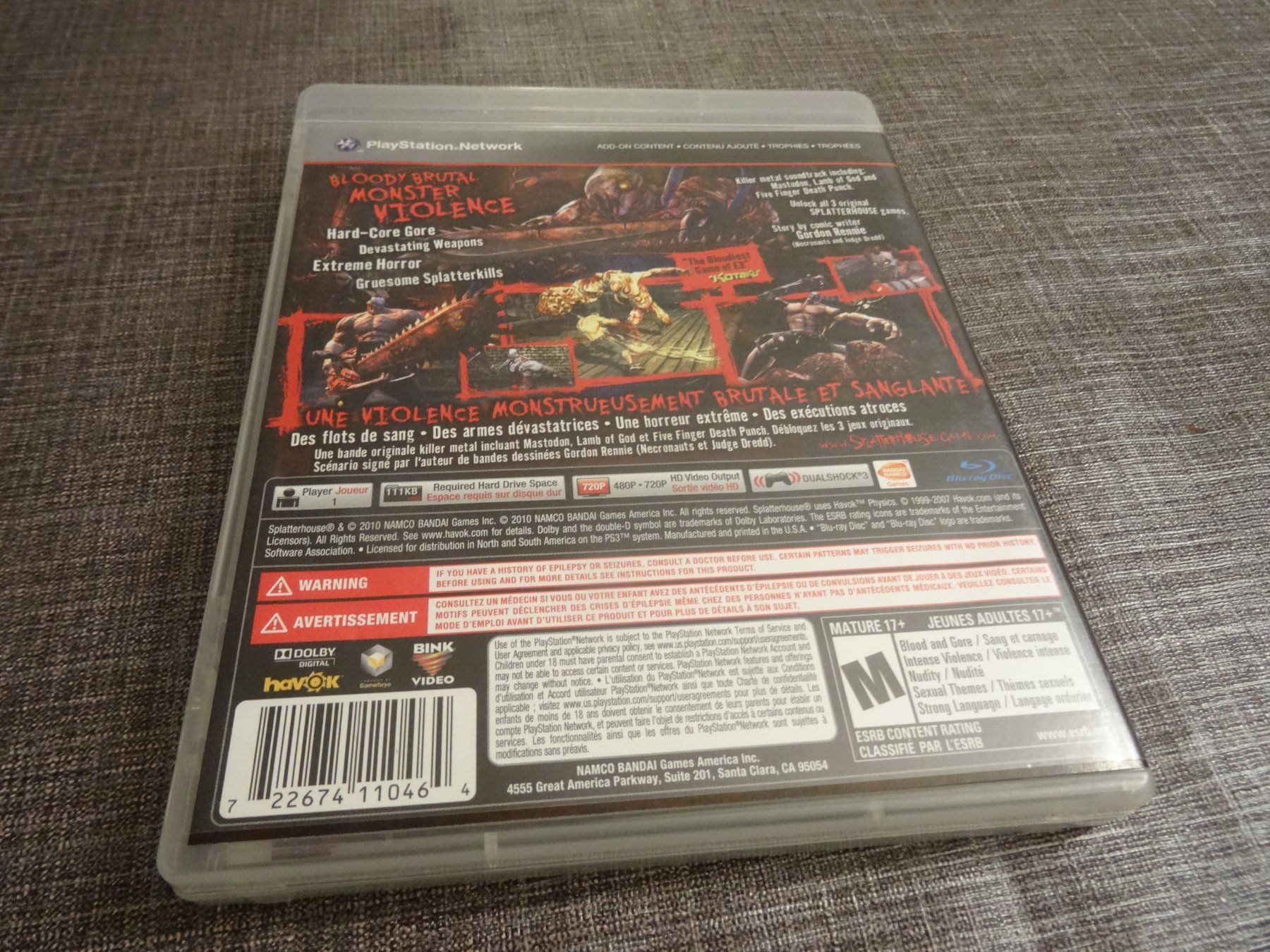 Sony Giochi: Splatterhouse PS3 US-IMPORT – Usato da Olten venduto da Disc-Ausverkauf 2