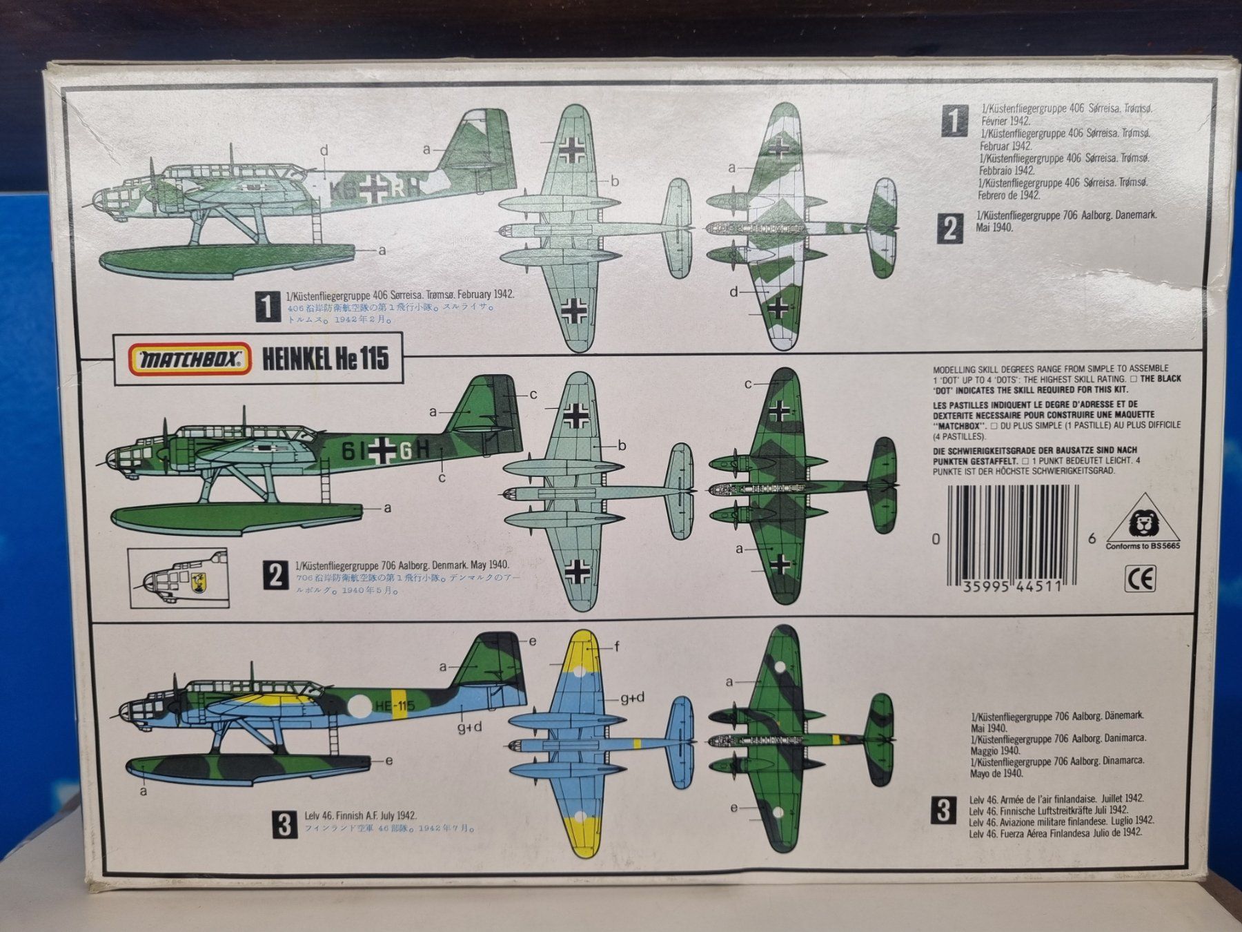 Matchbox Kit di modellismo & Modellini statici: MATCHBOX HEINKEL HE 115 1:72 – Nuovo (secondo la descrizione) da Männedorf venduto da Modell-Spezialisten 1