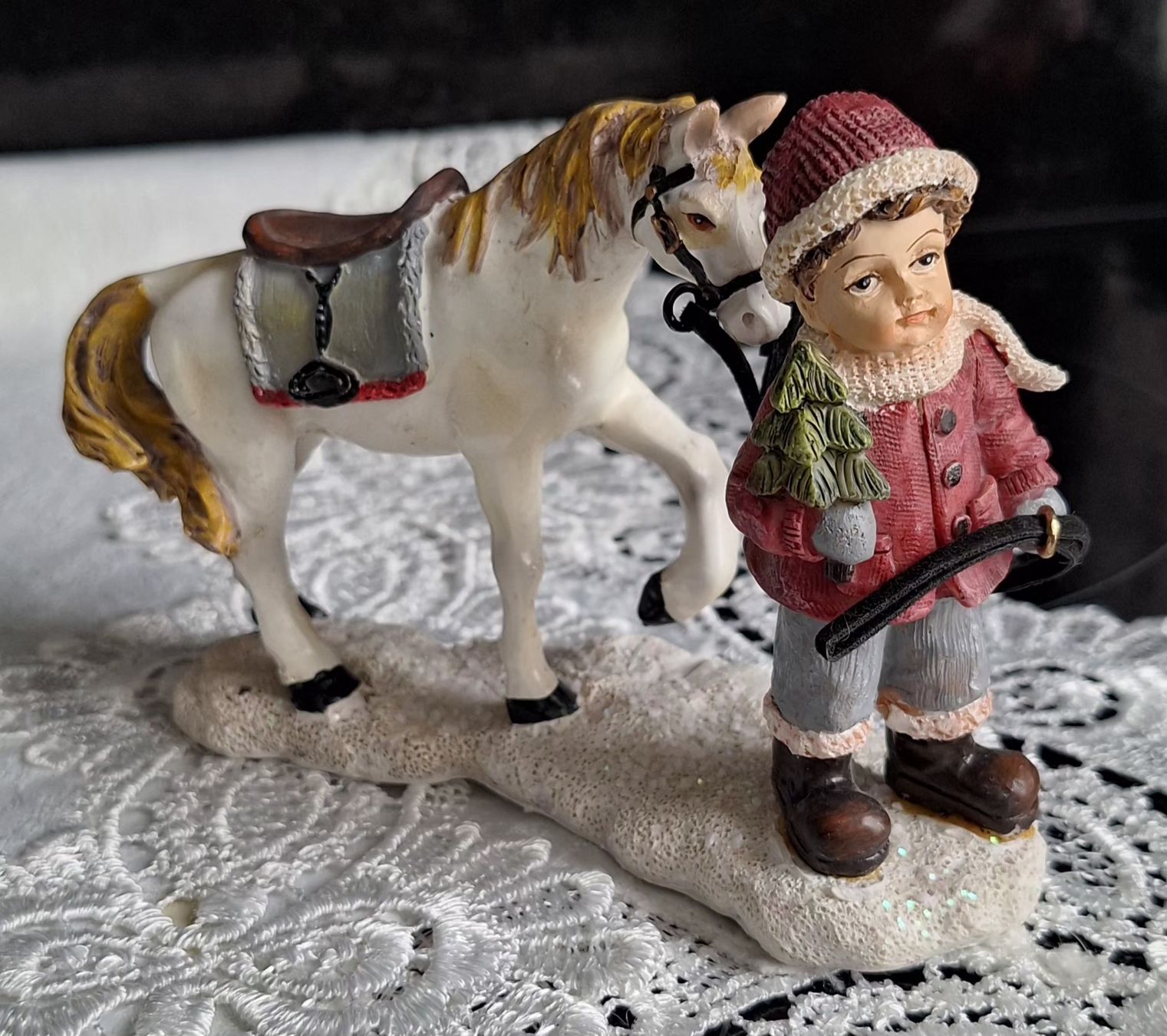 Figuren: Deko Pferd mit Knabe – Neu (gemäss Beschreibung) aus Mönchaltorf von Joka013