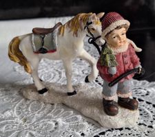 Deko Pferd mit Knabe