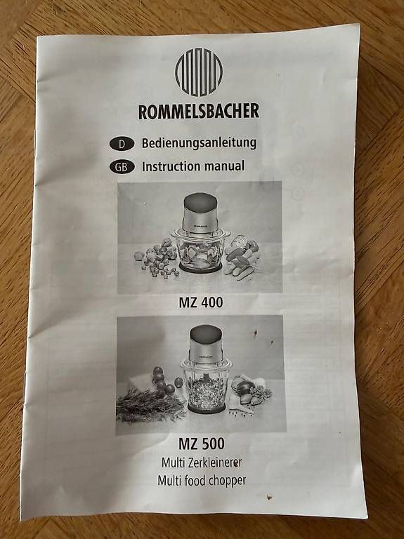 Elettrodomestici da cucina: Multi Zerkleinerer von Rommelsbacher – Usato da Ittigen venduto da 77miri 1