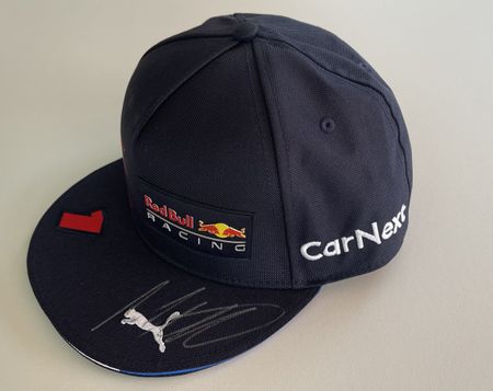 ORIGINAL handsigniert von Max Verstappen Red Bull Racing Cap