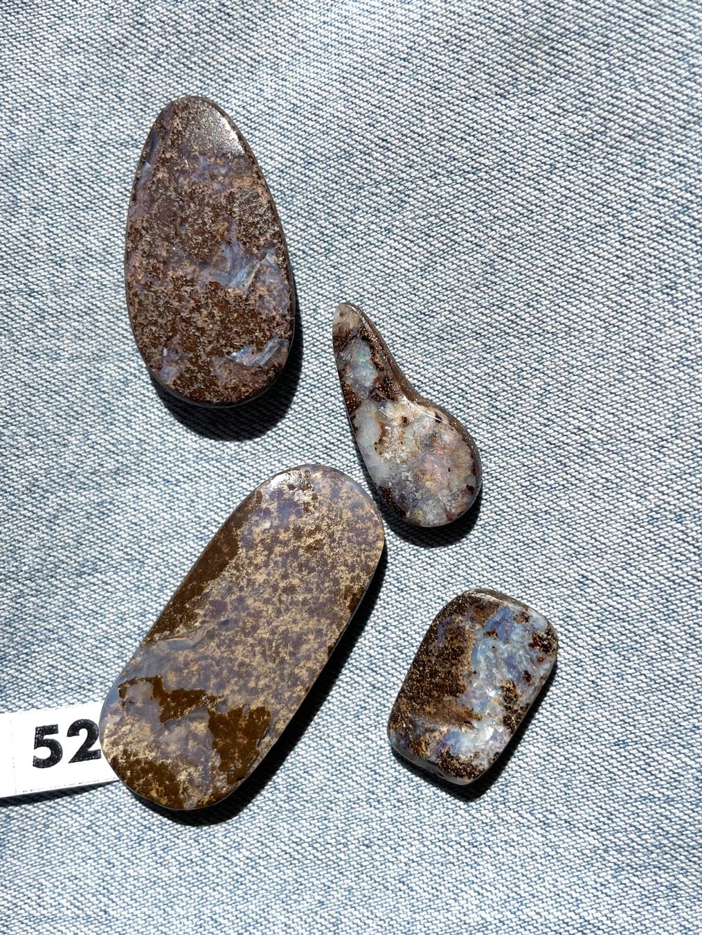 Fossilien: 4 Cabochon Opal echt  neu gross       TOP Geschenk Idee – Neu und originalverpackt aus Leuggern von gemshow 6