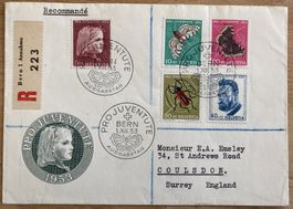 R-FDC Pro Juventute 1953 nach UK illustriert, Kat. 80 Fr.
