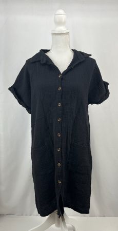 Robe-chemise noire L