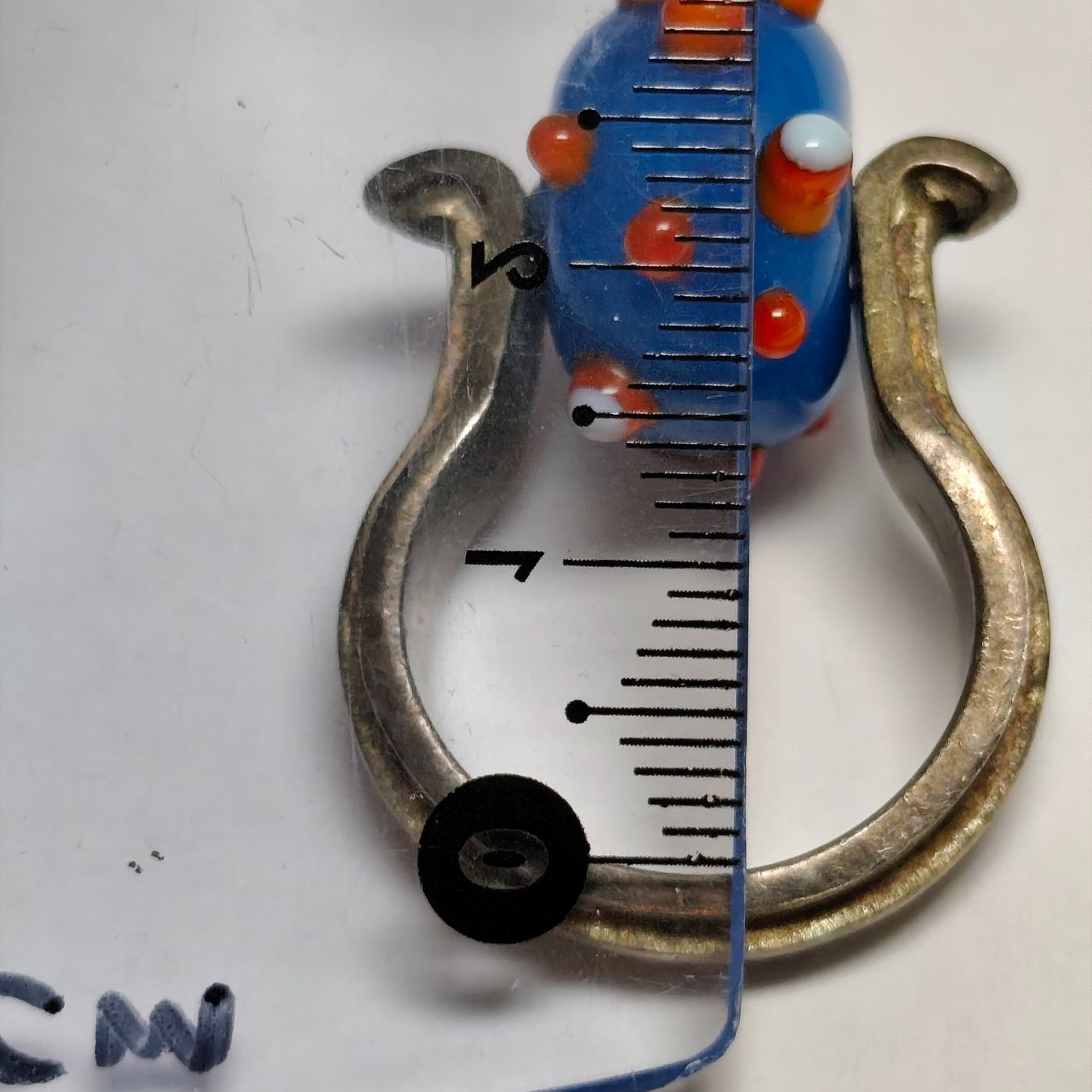 Anelli: Silberring mit Murano Glasperle / Stachelperle #B2 – Usato da Châtelaine venduto da Tropic.Watch2 3
