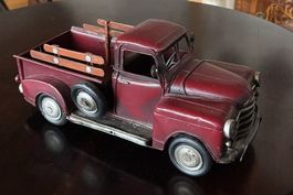 Vintage Pickup Truck Auto aus Blech 34x15x15cm