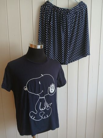 Snoopy & Polkadots süsses Set für Grösse 42+