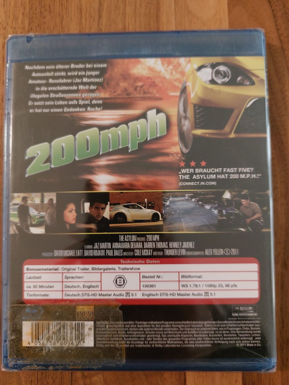 Tutti i DVDs: Blu Ray - 200 mph *Neu* – Nuovo e nell'imballaggio originale da Rheinfelden venduto da FilmAuktion 1