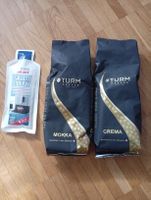 Turm Kaffee Mokka und Crema Bohnen mit Entkalker neu