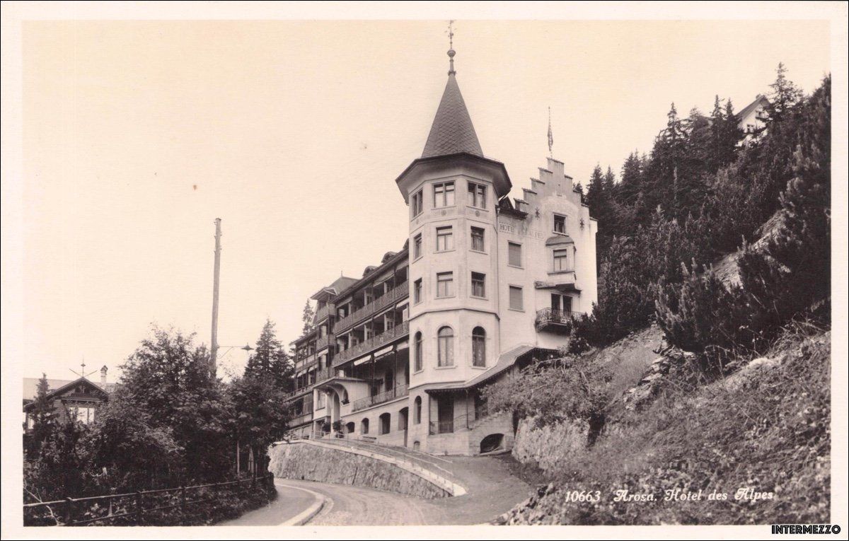 Cartoline postali: Arosa GR // Hotel des Alpes – Usato da Basel venduto da intermezzo12