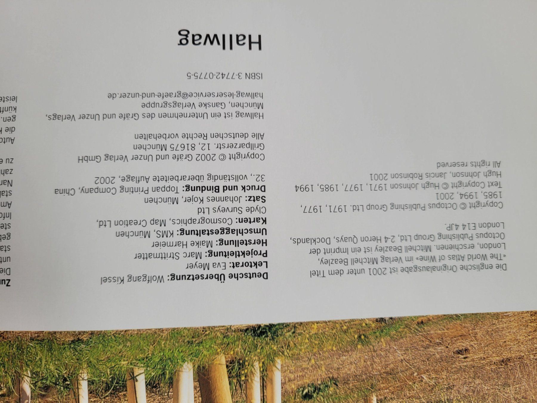 Libri: Der Weinatlas (Johnson / Robinson) – Nuovo (secondo la descrizione) da Herrliberg venduto da Jummi 1