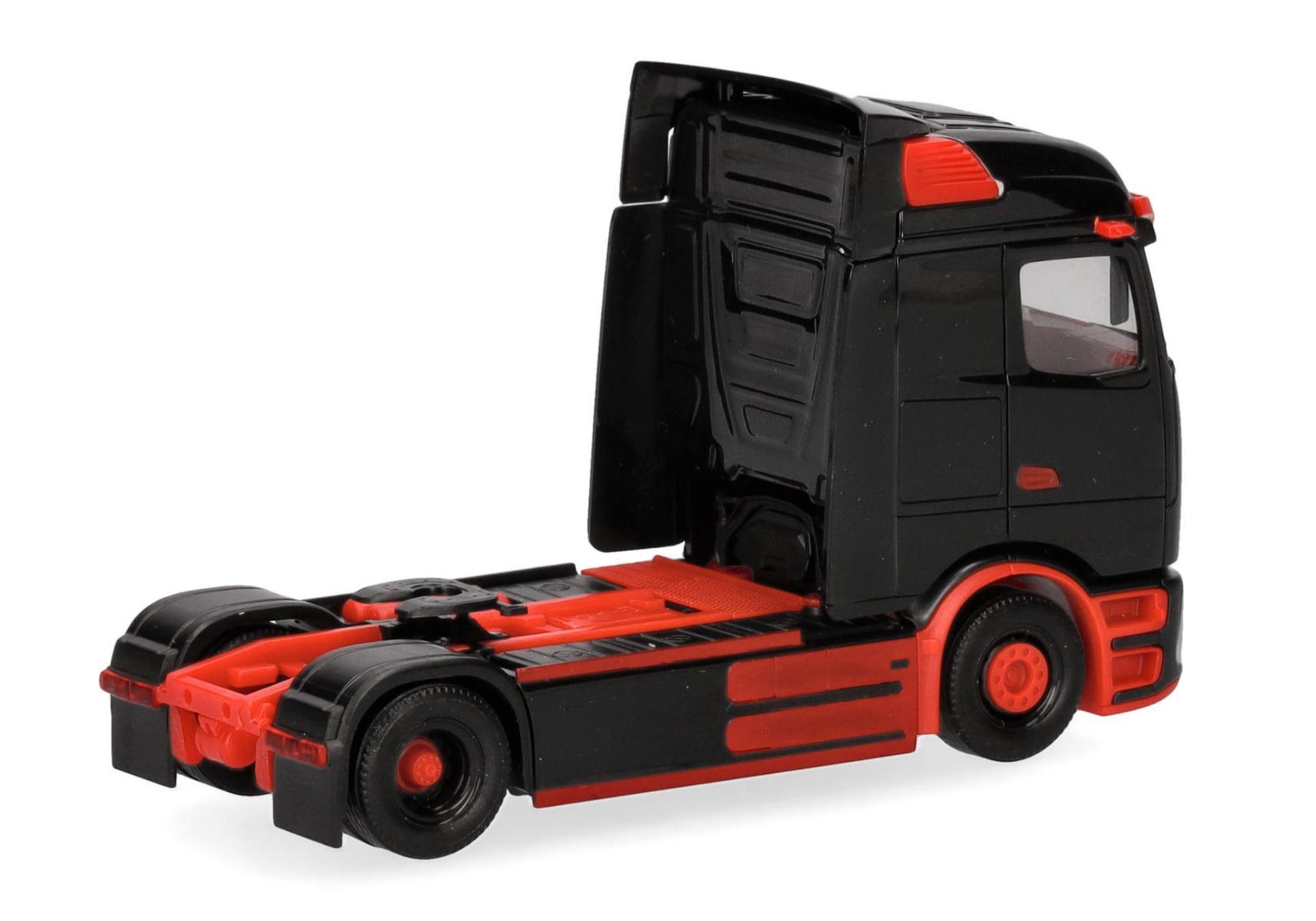 Herpa Modellbausätze & Standmodelle: 1:87 Herpa MB eActros 600 Procabin 2a, schwarz/rot – Neu und originalverpackt aus Affoltern am Albis von Modellshop-8910 1