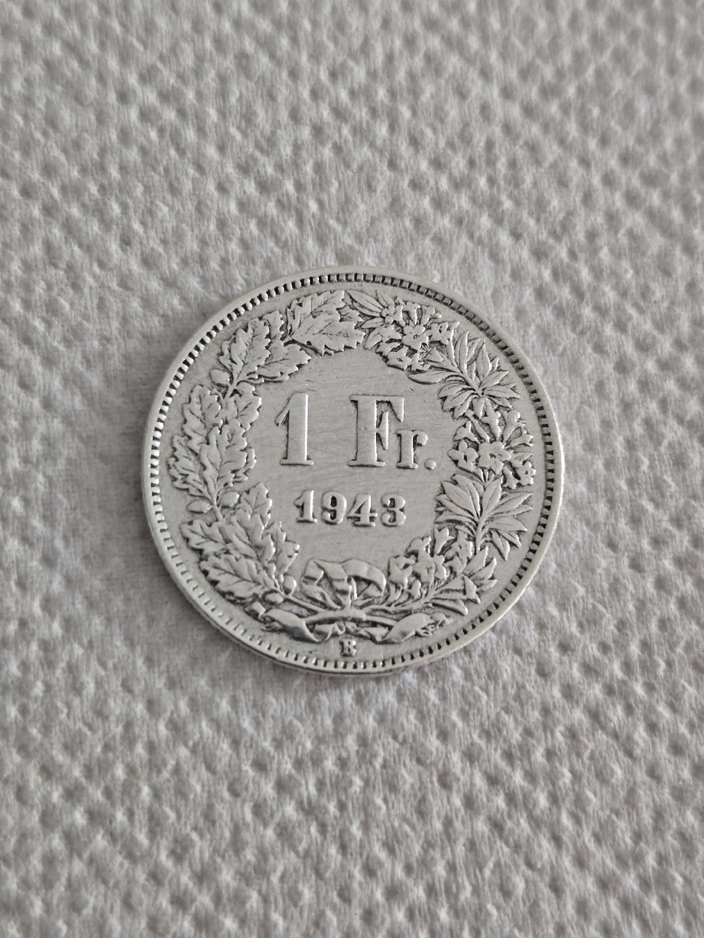 Toutes les monnaies: Pièce 1 franc suisse 1943 en argent.  – D'occasion à La Chaux-de-Fonds par tuoro25 1