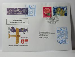 Brief , Sonderflug  Grenchen - Lodrino 2006