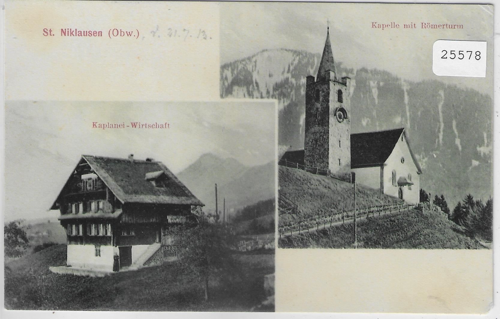 Cartoline postali: St. Niklausen OW - Kaplanei-Wirtschaft – Antico da Ettingen venduto da Kartenplanet