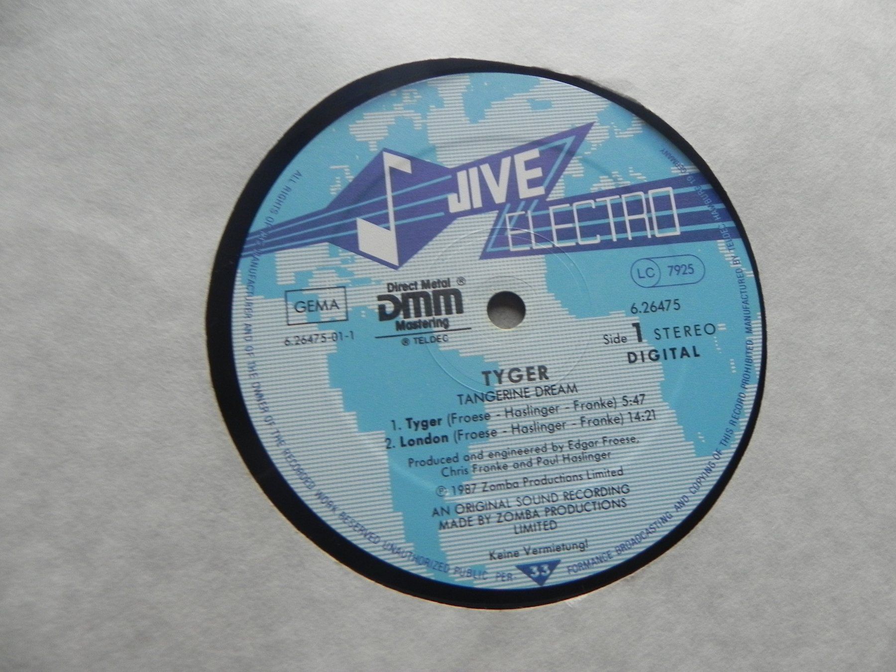 Schallplatten: LP Deutschland Electronic Experimental Tangerine Dream 1987 – Gebraucht aus Siebnen von krimsie 4
