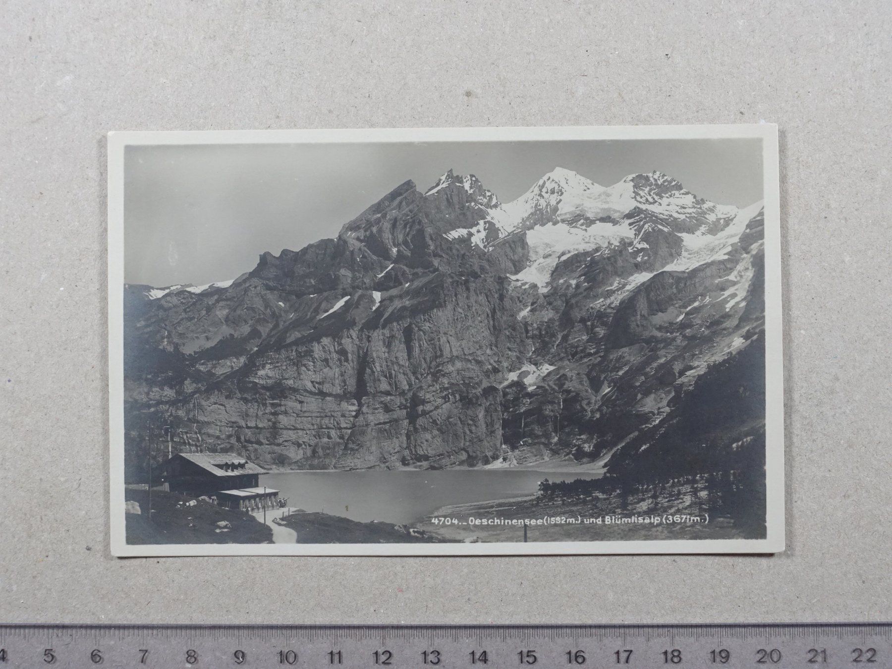 Cartoline postali: Oeschinensee, Blümlisalp – Usato da Lenzburg venduto da fh1