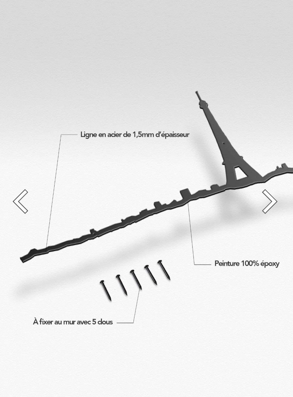 Tutte le decorazioni: Skyline Paris XL, Silhouette de Paris – Nuovo e nell'imballaggio originale da Moutier venduto da nadia.manadmabad 1