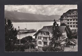 HILTERFINGEN Hotel Schönau, AK mit rückseitigem Werbetext!