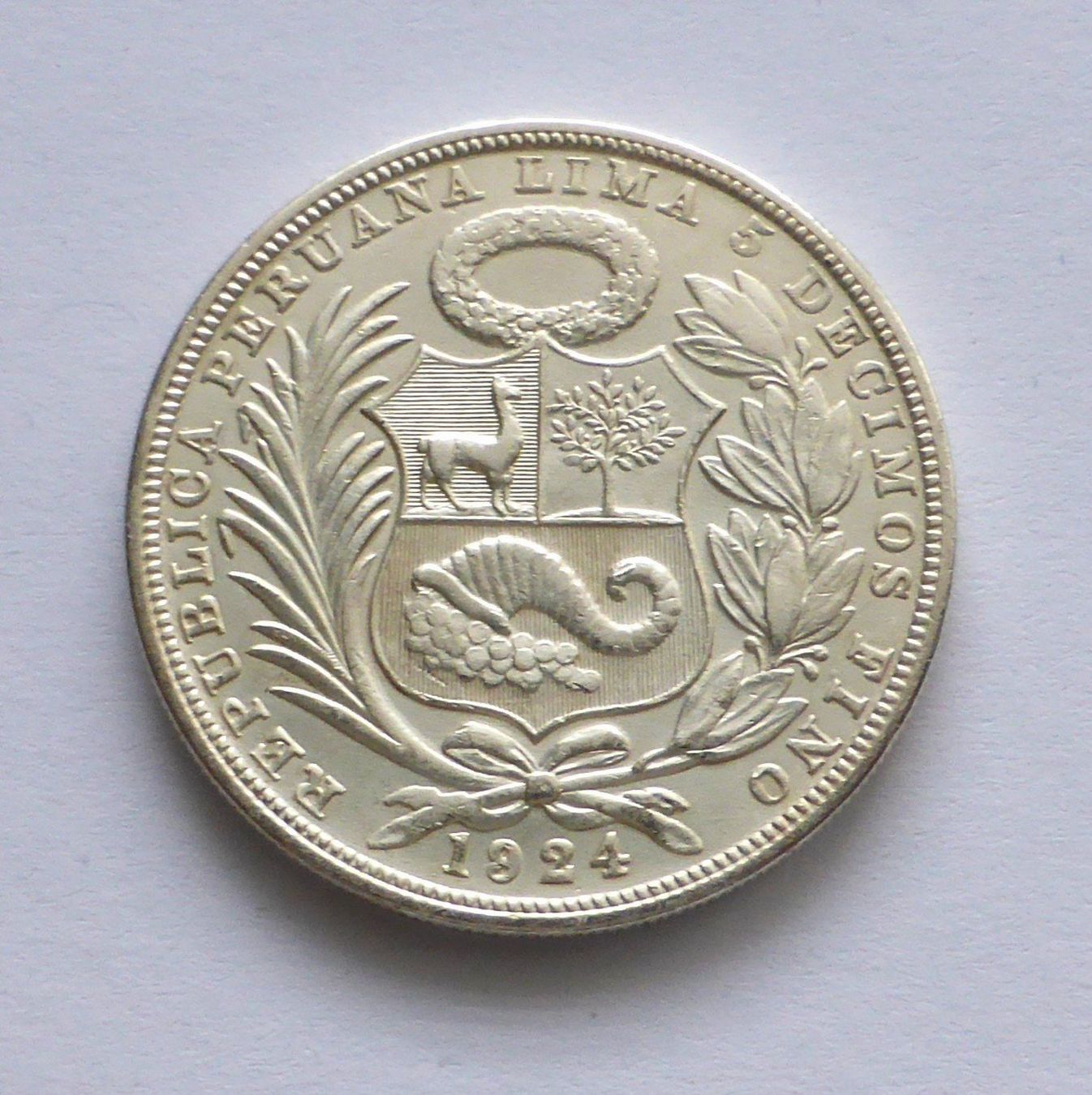 Tutti le monete: PERU - UN SOL 1924 - 25g (Silber / argent / silver) – Nuovo (secondo la descrizione) da Buochs venduto da ema-coins 3