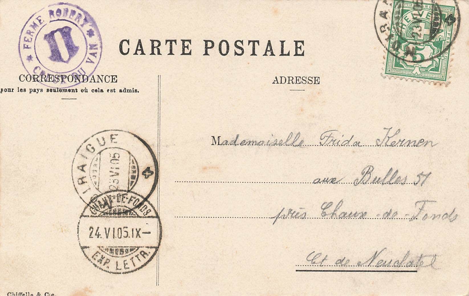 Cartoline postali: La ferme robert et le dos d`ane  Noiraigu – Usato da Biasca venduto da Blenio71 1