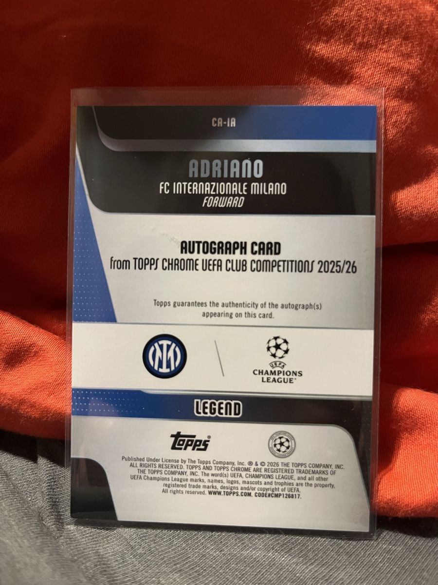 Topps Carte collezionabili: Topps Chrome UCC 2025/26 Adriano Aqua Auto /199 – Nuovo (secondo la descrizione) da Dornach venduto da Raulgp7 1