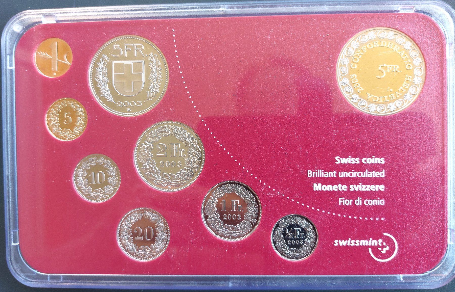 Tutti le monete: Münzsatz Schweiz 2003 stgl. – Nuovo (secondo la descrizione) da Arch venduto da coinsandmore 2