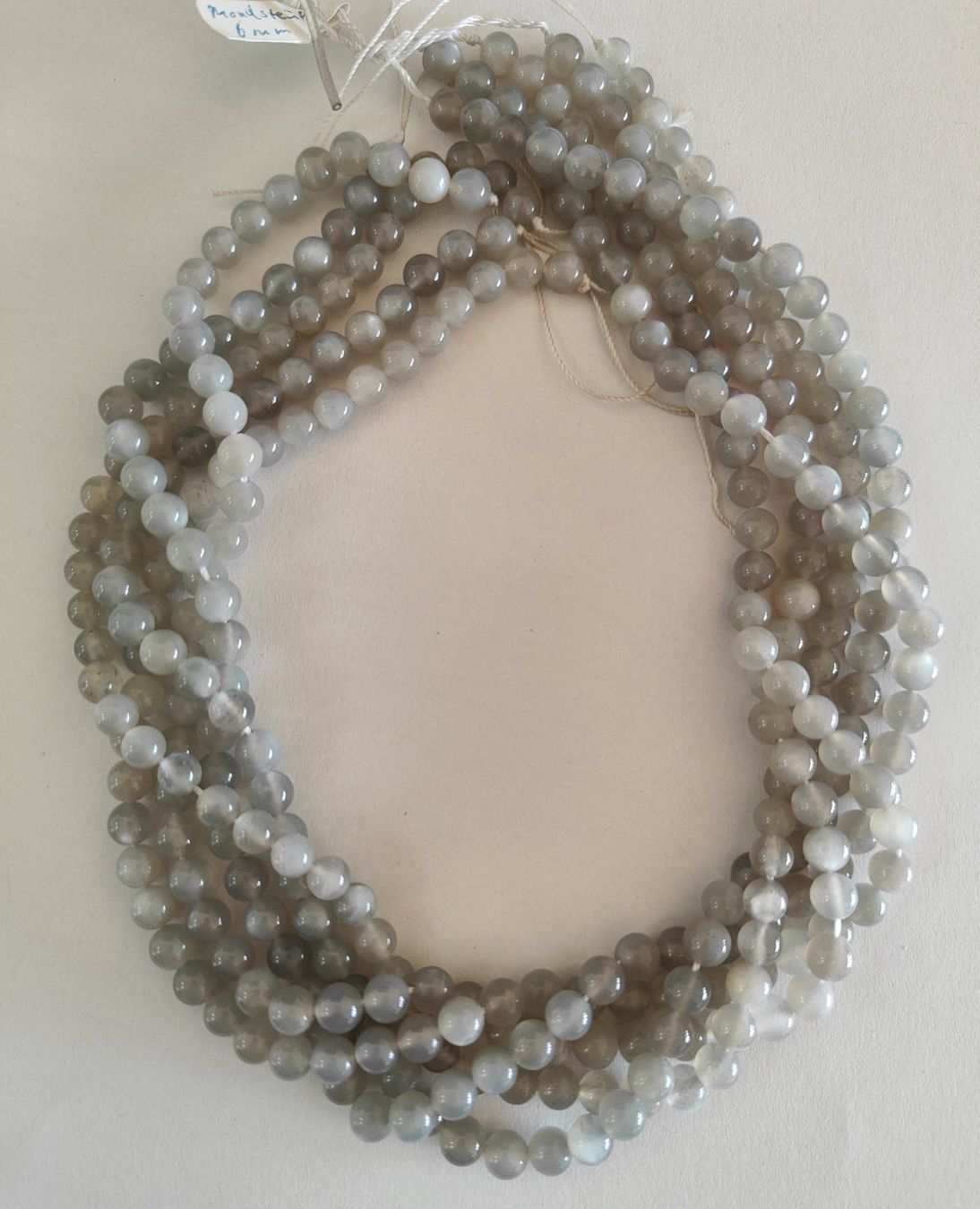 Pietre preziose: Mondstein, Beads 6mm, Strang – Nuovo e nell'imballaggio originale da Rümlang venduto da 21f 1