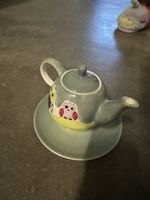 Servizio da tè con gufi - Tazza e piattino decorati