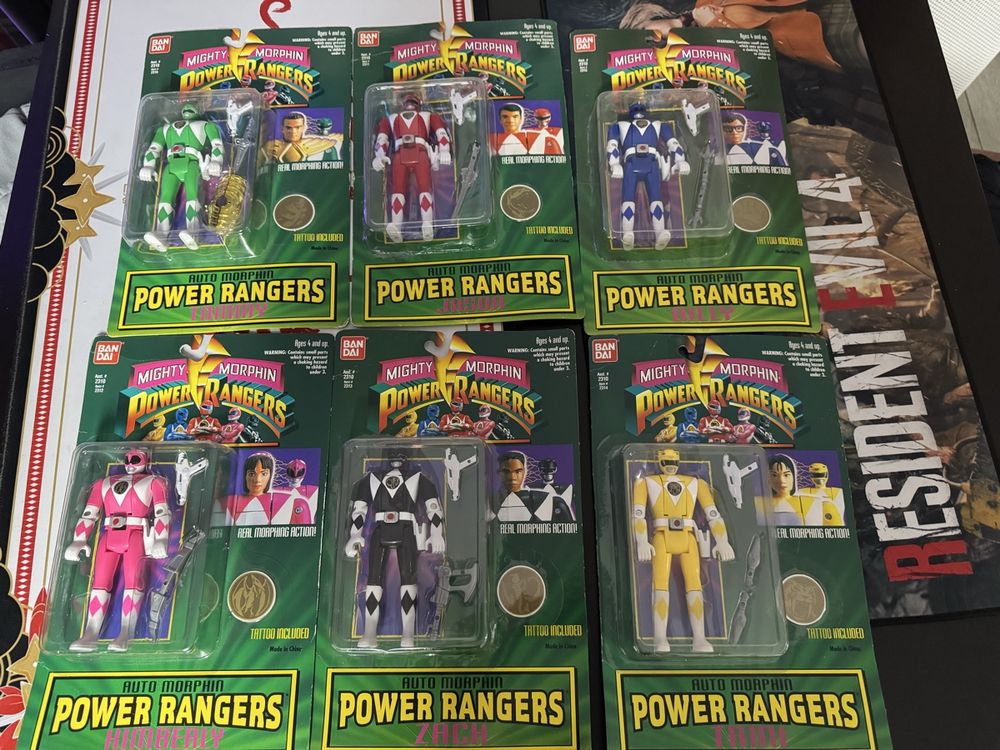 Power Rangers 1994 Bandai Auto Morphin Set komplett (Neu und ...