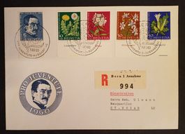 B302) 1960 Pro Juventute FDC mit Tabs Kt. LP