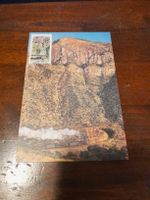 Carte postale vintage - Train à vapeur et paysage!