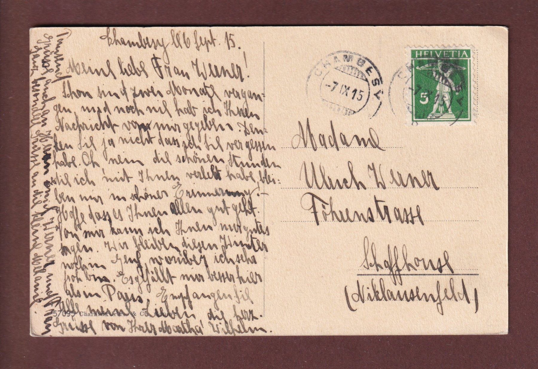 Cartoline postali: GENEVE - St. Pierre - 1915 – Usato da Pully venduto da nicecards 1