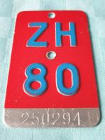 Velonummer ZH 80
