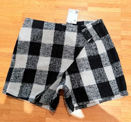 Karrierte elegante Shorts für Herbst/Frühling L NEU