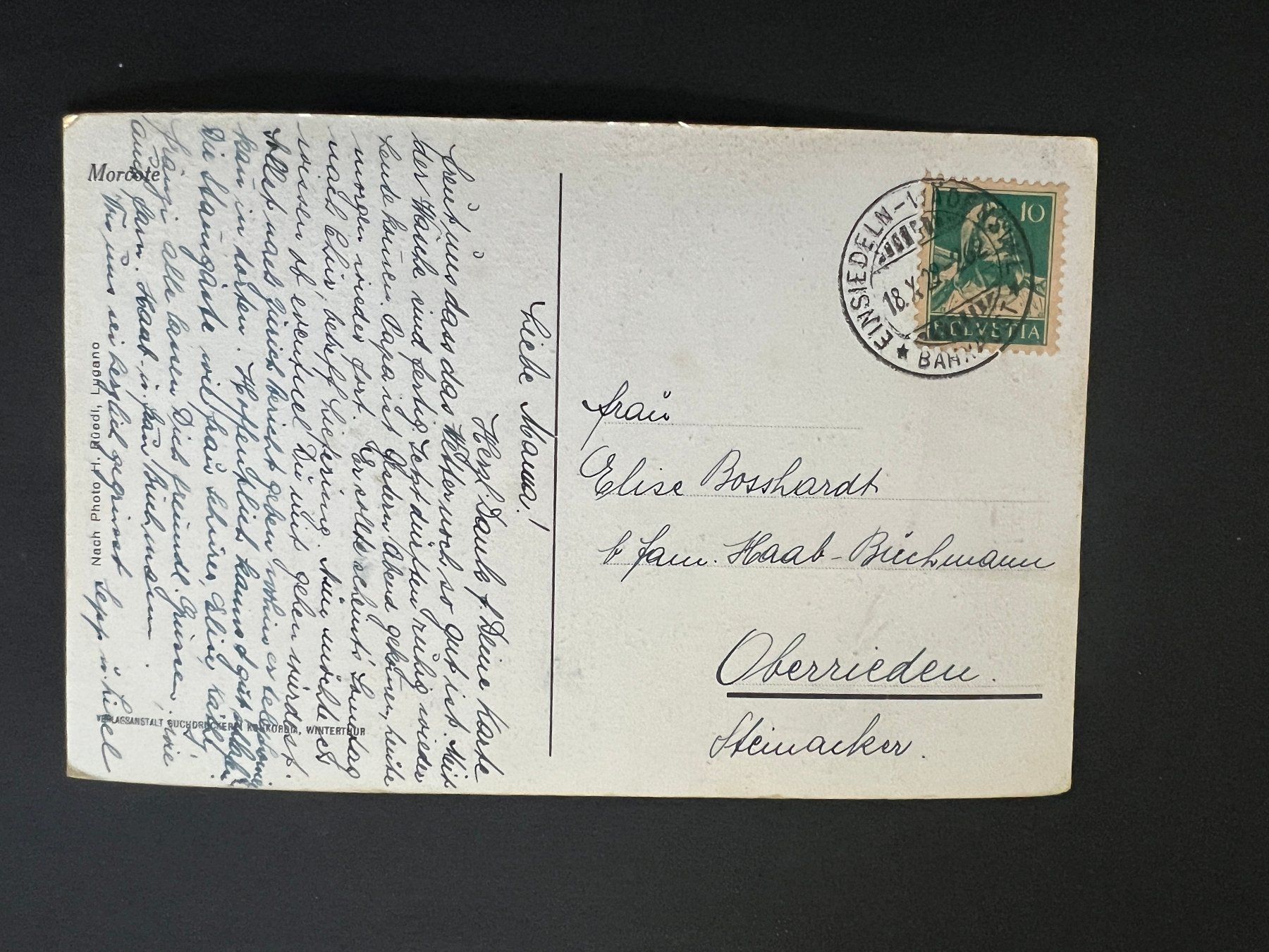 Cartes postales: Ansichtsk. 1929 Morcote   (V560) – D'occasion à Hinwil par Sidi4 1