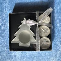 Weihnachtsdeko: Teelichthalter Tannenbaum mit Kerzen🌲