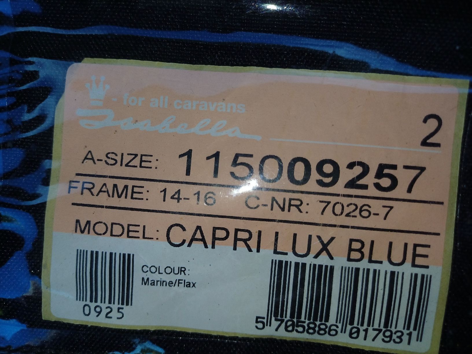 Vorzelte & Markisen: Wohnwagenvorzelt Jsabella Capri Lux blue – Gebraucht aus Esslingen von Lagodipiano 2