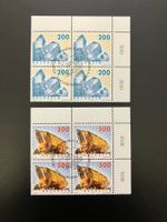 4-er Eck-Blöcke "Mineralien" mit ET-☉ ZNr. 1065 +1066