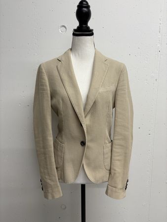 Panama Jacket Gr. 38 Beige Baumwolle Blazer Sommer