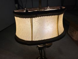Antike Belux Bouillotte-Lampe Messing