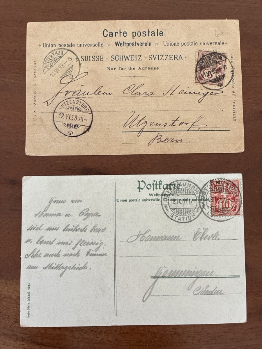 Cartes postales: 2 Ansichtskarten Schweiz Lithos von Winterthur ZH – D'occasion à Oftringen par Cla.vD.74 1