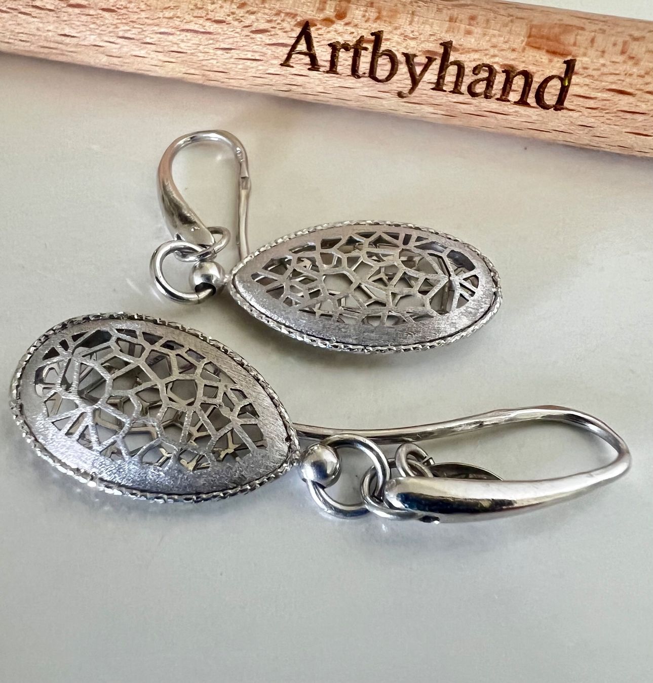 Orecchini pendenti & Orecchini a lobo: Gexist Schweizer Designer Ohrhänger Silber 925 durchbrochen – Usato da Ruswil venduto da artbyhand 5