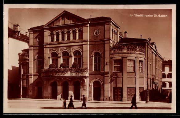 Cartes postales: AK St. Gallen, Blick auf das Theater – D'occasion à Berlin par bartko-reher