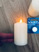 LED Kerzen mit Batterie, warmes Licht, 2 Stk, neuwertig