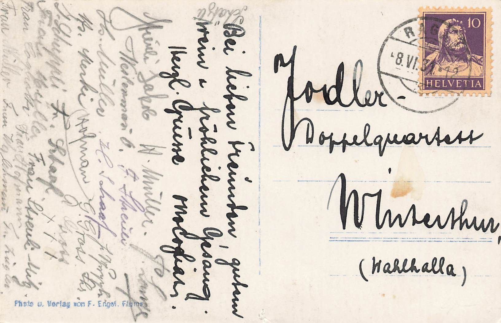 Cartoline postali: Bad Ragaz gonzen – Usato da Biasca venduto da Blenio71 1